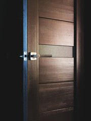 interior wood doors with a metal handle