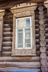 Wooden Windows in old houses in the Russian North. Nice shots. Carving. Traditional wood housing