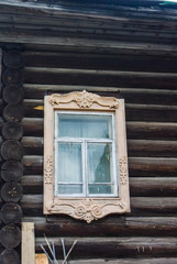 Wooden Windows in old houses in the Russian North. Nice shots. Carving. Traditional wood housing