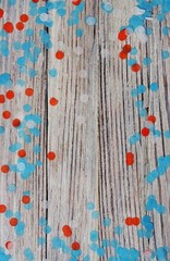 July 9. Independence day of Argentina, Sweden concept of the Day of memory, freedom and patriotism. paper confetti on a wooden white background. vertical
