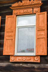 Wooden Windows in old houses in the Russian North. Nice shots. Carving. Traditional wood housing
