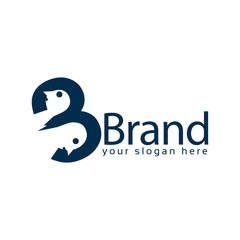 Three people logo stock. Stock logo template, flat design