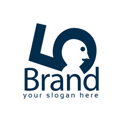 Five people logo stock. Stock logo template, flat design