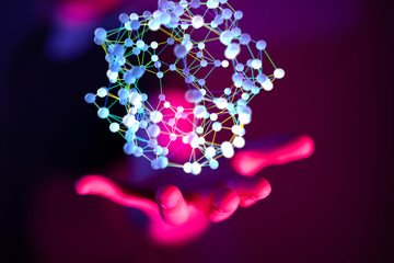 Global network concept. 3D rendering