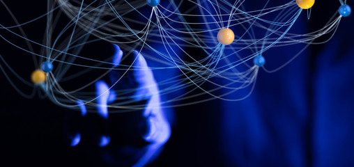 Global network concept. 3D rendering