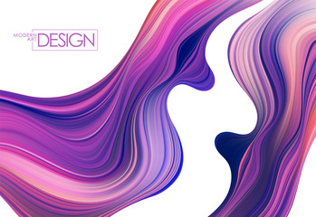 Modern colorful flow background. Wave Liquid shape 0n white backdrop.