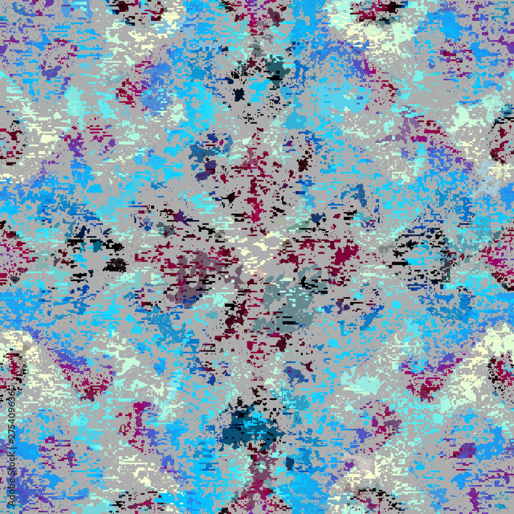 Aufkleber abstract seamless pattern with grunge dirty texture and vintage ornament. vector image.