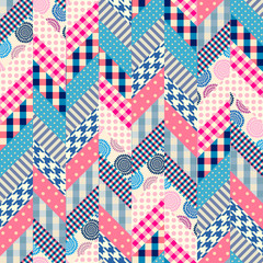 Fototapeta premium Seamless background pattern. Patchwork pattern. Vector image