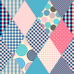 Obraz premium Seamless background pattern. Patchwork pattern. Vector image