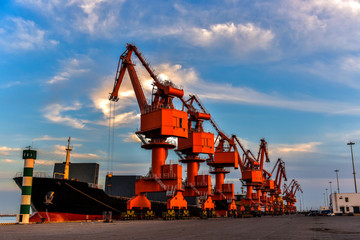 Heavy Loader Working in a Harbour