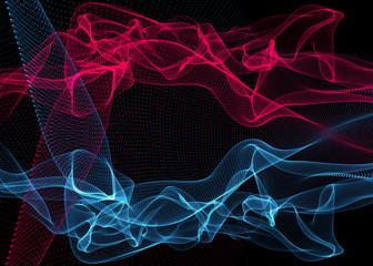 Technology modern dynamic plasma energy futuristic virtual technology background,  digitally generated image. 3D illustration
