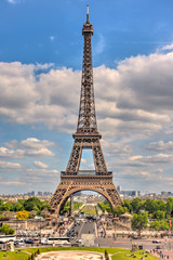 Fototapeta na wymiar Paris, Eiffel Tower from the Trocadero