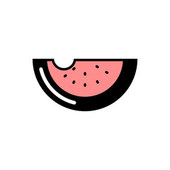 watermelon vector icon. Summer fruit icon