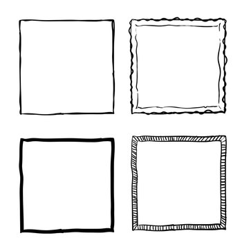 Handdrawn Doodle Frame Collection Vector