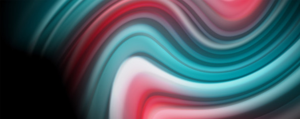 Flowing liquid colors - modern colorful flow poster. Wave liquid shapes. Art design for your design project