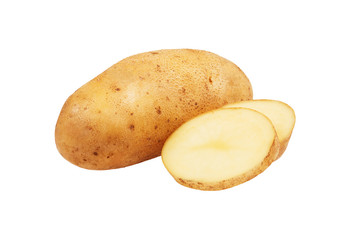 Design Element Potato Isolated on White Background.
