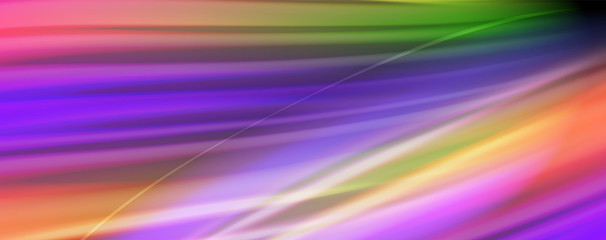 Fluid liquid color wave lines, glowing colorful light effect, abstract composition template. Geometric technology abstract pattern. Movement concept