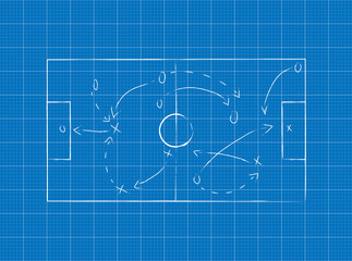 Blueprint to Blackboard with Football White