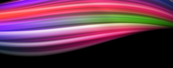 Fluid liquid color wave lines, glowing colorful light effect, abstract composition template. Geometric technology abstract pattern. Movement concept