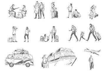 Summer tourism, vacation season concept sketch © drawlab19