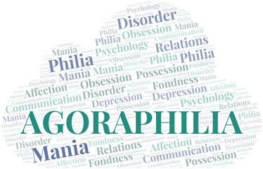 Agoraphilia word cloud. Type of Philia.