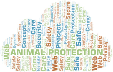 Animal Protection word cloud. Wordcloud made with text only.