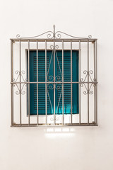 single window with bars