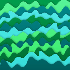 Universal Abstract Realistic 3D Paper Cut Background.