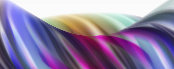 Color flowing waves, liquid conceptual abstract background