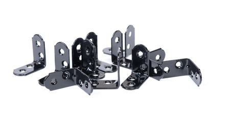 Group of  black metallic angle fixators
