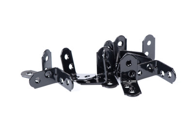 Group of  black metallic angle fixators