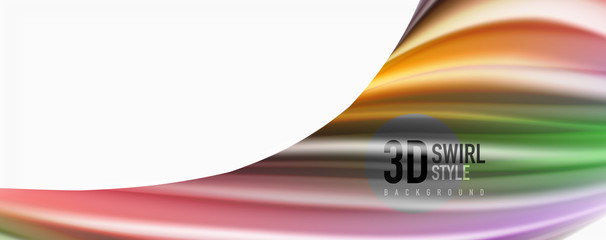 Color flowing waves, liquid conceptual abstract background