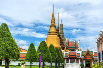 One landmark of Wat Phra Kaew in Bangkok, Thailand. A place everyone in every religion can be viewed.