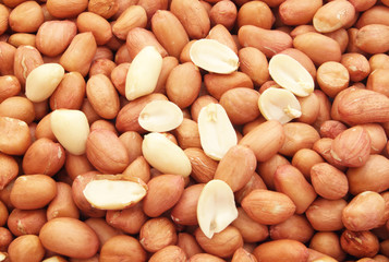 Raw peanuts background