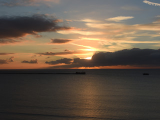 coucher de soleil boulogne sur mer côte d'opale