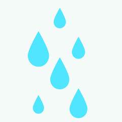 set of water drops - vector