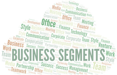 Obraz premium Business Segments word cloud. Collage made with text only.