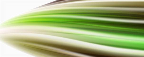 Fototapeta premium Błyszczący kolorowy płyn fale abstrakcyjne tło, nowoczesne linie techno