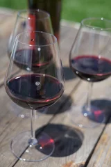 Fotobehang two glasses of red wine © Julia Sidelnikova