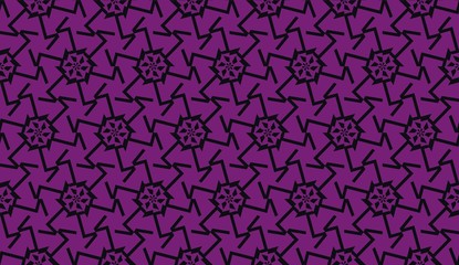 Vector seamless illustration. COLOR 1 COLOR 2. For you home interior wallpaper, fashion print. Original interior background in triangles style. Purple addiction color.