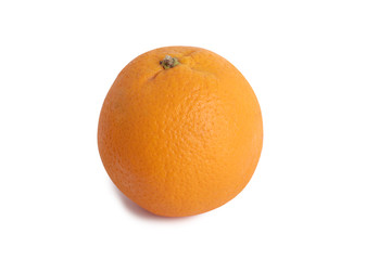 Ripe orange fruit on white background