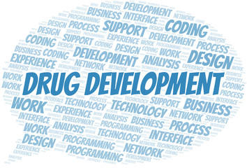 Drug Development word cloud. Wordcloud made with text only.
