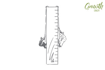 Growth concept sketch. Isolated vector illustration