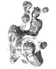 Crumbled foil shape. It can be used in web and print design