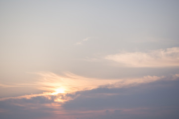 Sweet and relaxing morning pastel pink sunrise