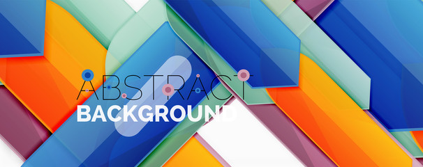 Geometric abstract background. Dynamic shapes composition