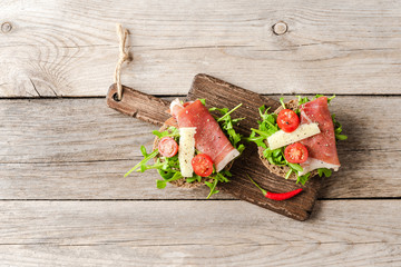 Delicious homemade Italian bruschetta