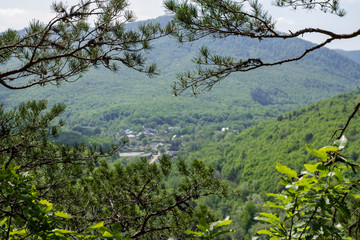 Obraz premium a nice view to the mountain village