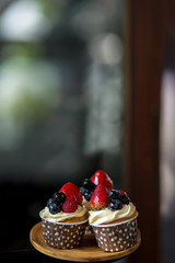 Berries cup cake