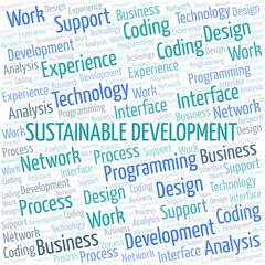 Sustainable Development word cloud. Wordcloud made with text only.
